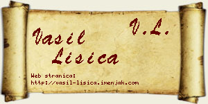 Vasil Lisica vizit kartica